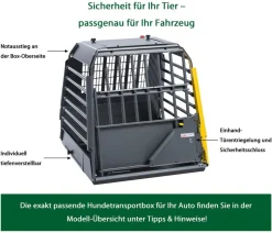 kleinmetall® Hundetransportbox VarioCage Einzelbox SL, ca. B55,5/H65/T76-103 cm