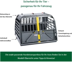 kleinmetall® Hundetransportbox VarioCage Doppelbox L, ca. B99/H65/T76-103 cm
