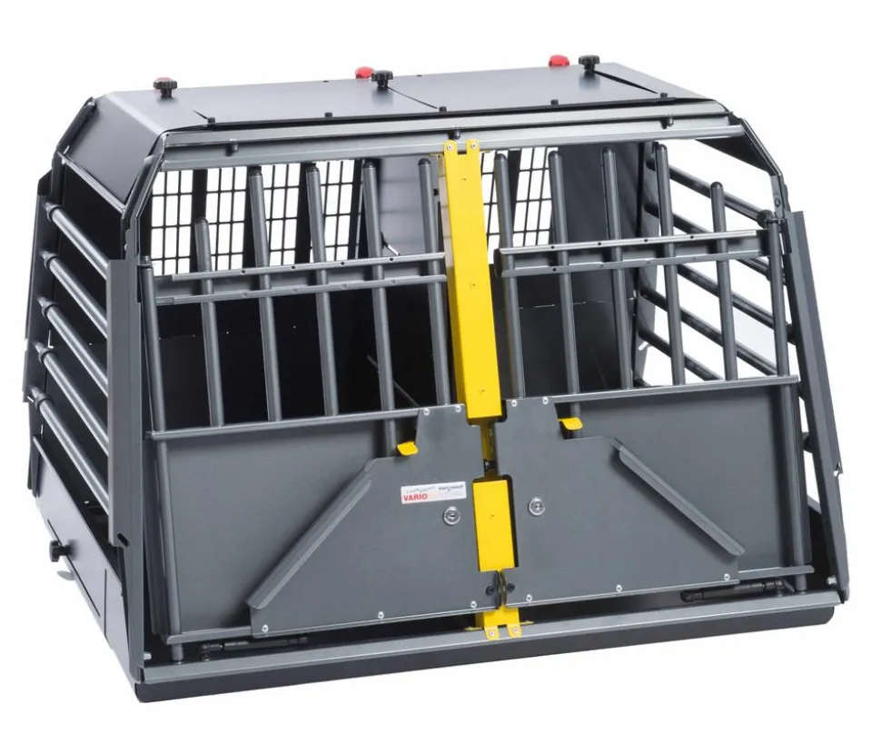 kleinmetall® Hundetransportbox VarioCage Doppelbox L, ca. B99/H65/T76-103 cm