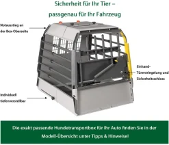 kleinmetall® Hundetransportbox VarioCage Kompakt, ca. B55,5/H65/T60-82 cm