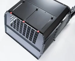 kleinmetall® Hundetransportbox VarioCage Doppelbox M, ca. B93/H65/T76-103 cm