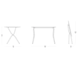 Lafuma Klapptisch Balcony Tab 120, ca. B120/H72/T70 cm