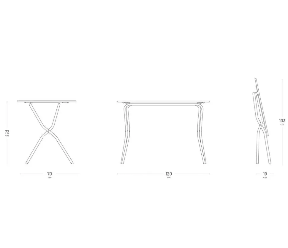Lafuma Klapptisch Balcony Tab 120, ca. B120/H72/T70 cm
