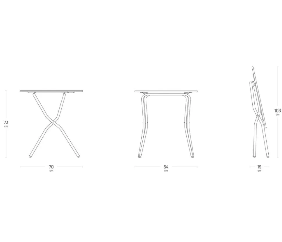 Lafuma Klapptisch Balcony Tab 64, ca. B64/H72/T70 cm