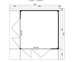 Lasita Maja Blockbohlenhaus Domeo 9, ca. B590/H258,4/T590 cm
