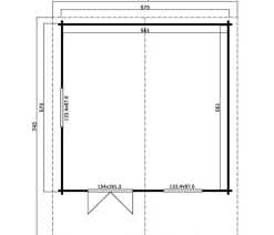 Lasita Maja Blockbohlenhaus Zanzibar, ca. B635/H306/T745 cm