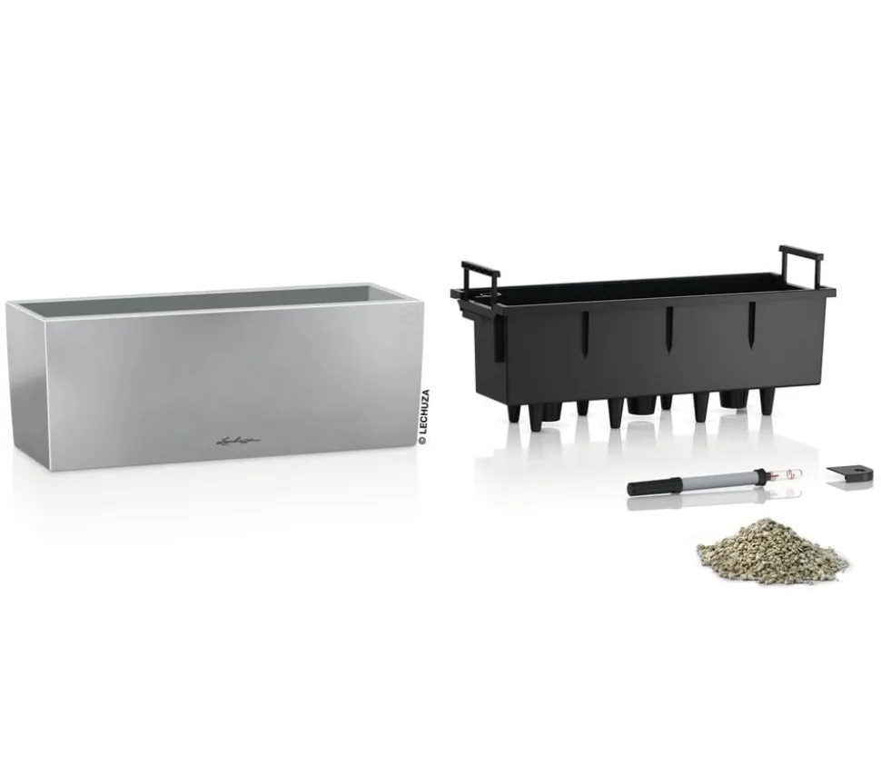 LECHUZA® Edelstahl-Kasten Balconcera Steel, rechteckig