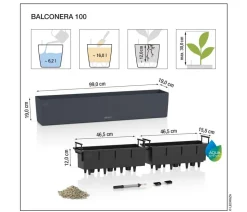 LECHUZA® Kunststoff-Kasten Balconera Color, rechteckig