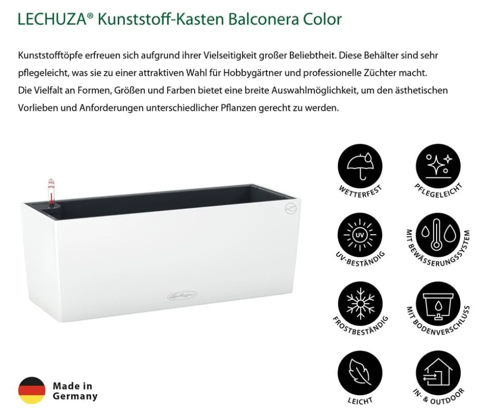 LECHUZA® Kunststoff-Kasten Balconera Cottage, rechteckig
