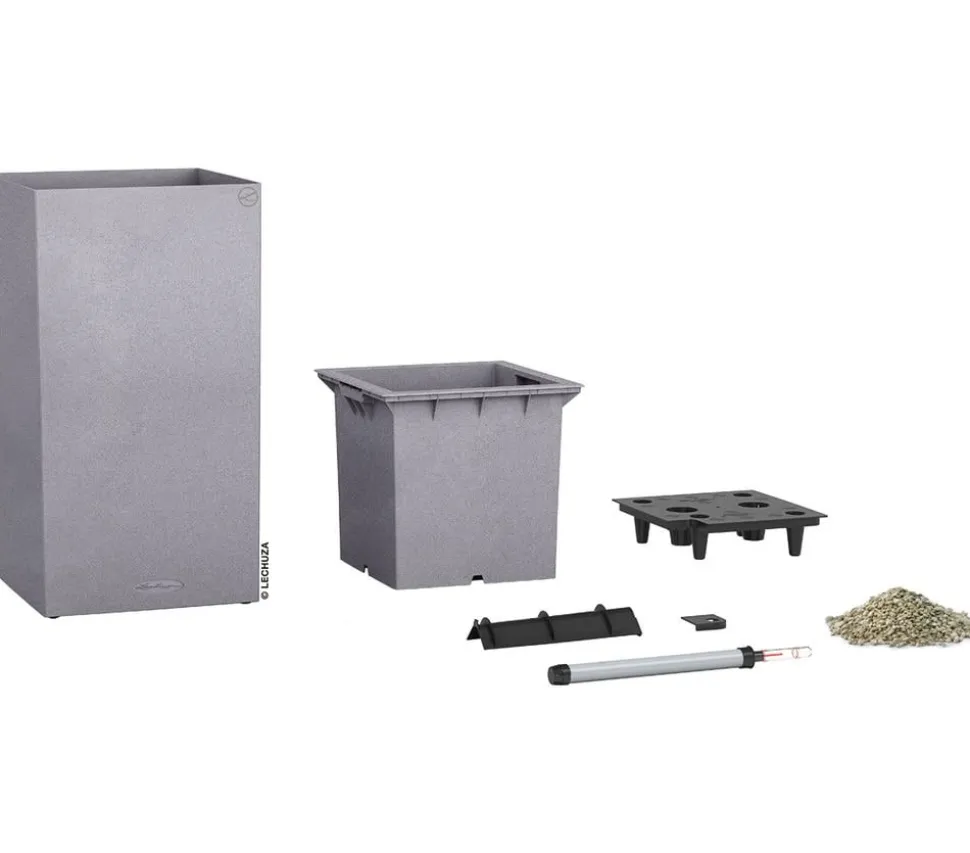 LECHUZA® Kunststoff-Topf Canto Stone, quadratisch