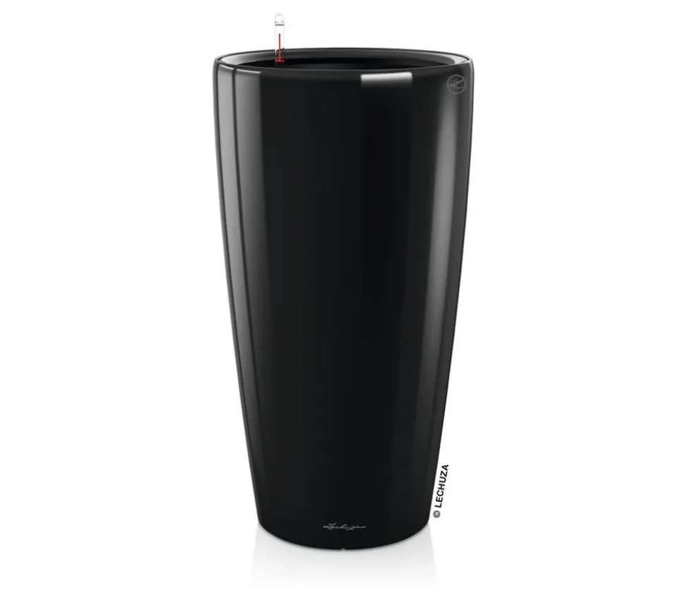 LECHUZA® Rondo hochglanz All-in-One-Set schwarz, 15789