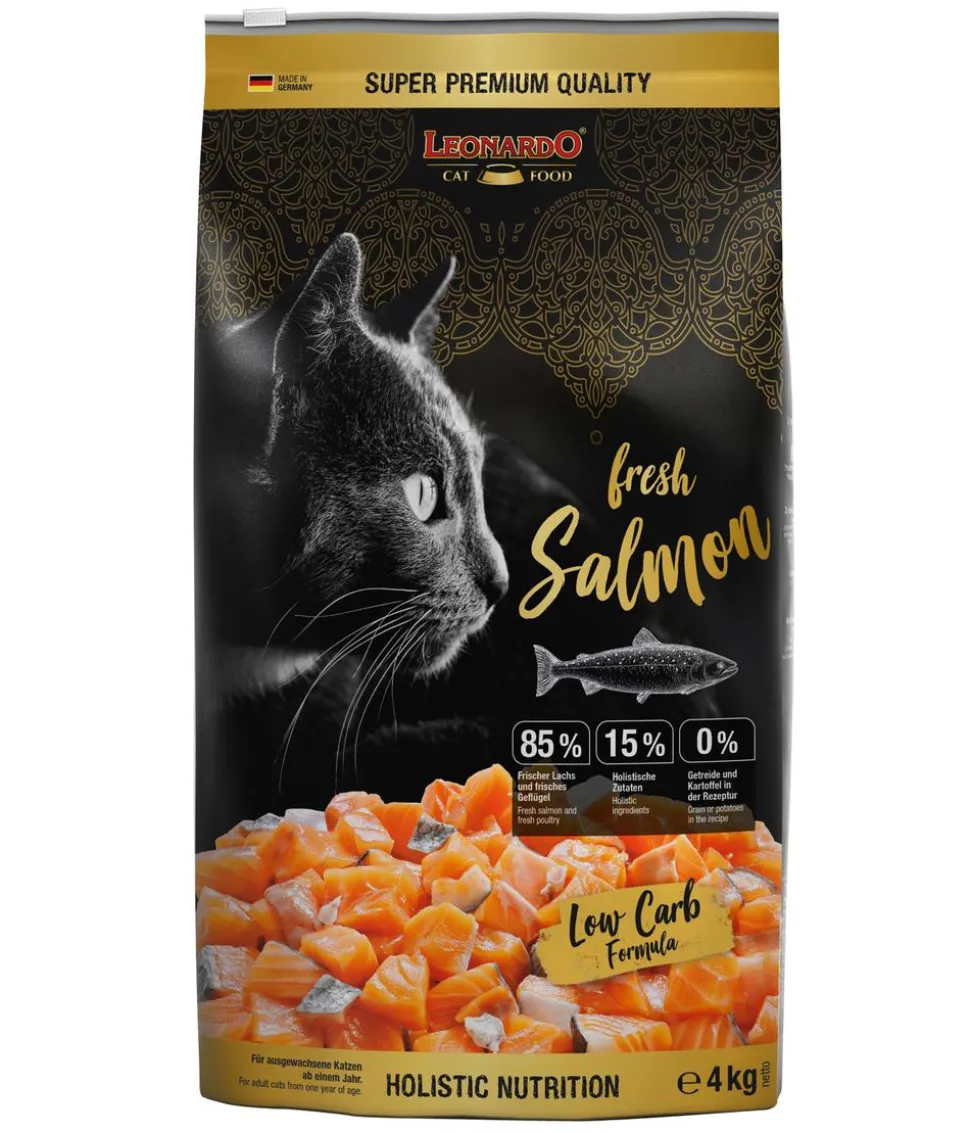 Leonardo Trockenfutter für Katzen Adult fresh Salmon, Lachs