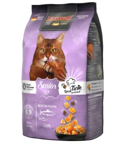 Leonardo Trockenfutter für Katzen Senior Getreidefrei, Lachs