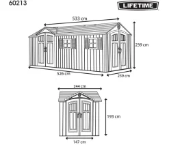 Lifetime Gerätehaus Chateau, ca. B533,4/H238,8/T243,8 cm