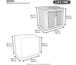 Lifetime Mülltonnenverkleidung Phil 2er Box, ca. B146/H128/T94 cm