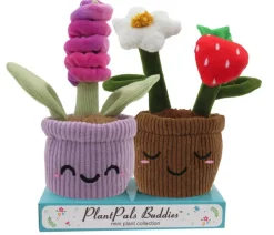 Linzy Toys Plüschpflanzen-Set Erdbeere, 2-teilig, ca. B16/H17/T8 cm