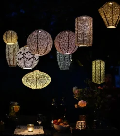 Lumiz Solar-Lampion Diamond Sashiko, ca. Ø28/H28 cm