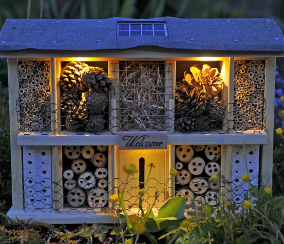 LUXUS-INSEKTENHOTELS Solar-Insektenhotel Landsonne, ca. B47/H34/T12,5 cm