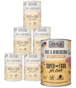 MAC's CAT Nassfutter für Katzen Fleischmenü, 6 x 400 g