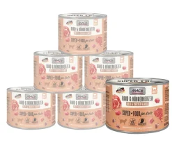 MAC's CAT Nassfutter für Katzen Fleischmenü, 6 x 200 g