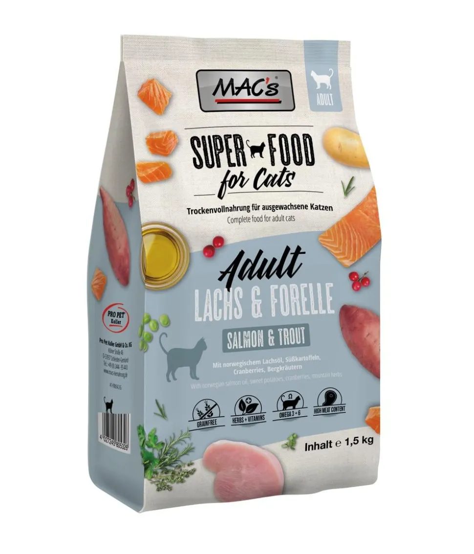 MAC's CAT Trockenfutter für Katzen Adult, Lachs & Forelle