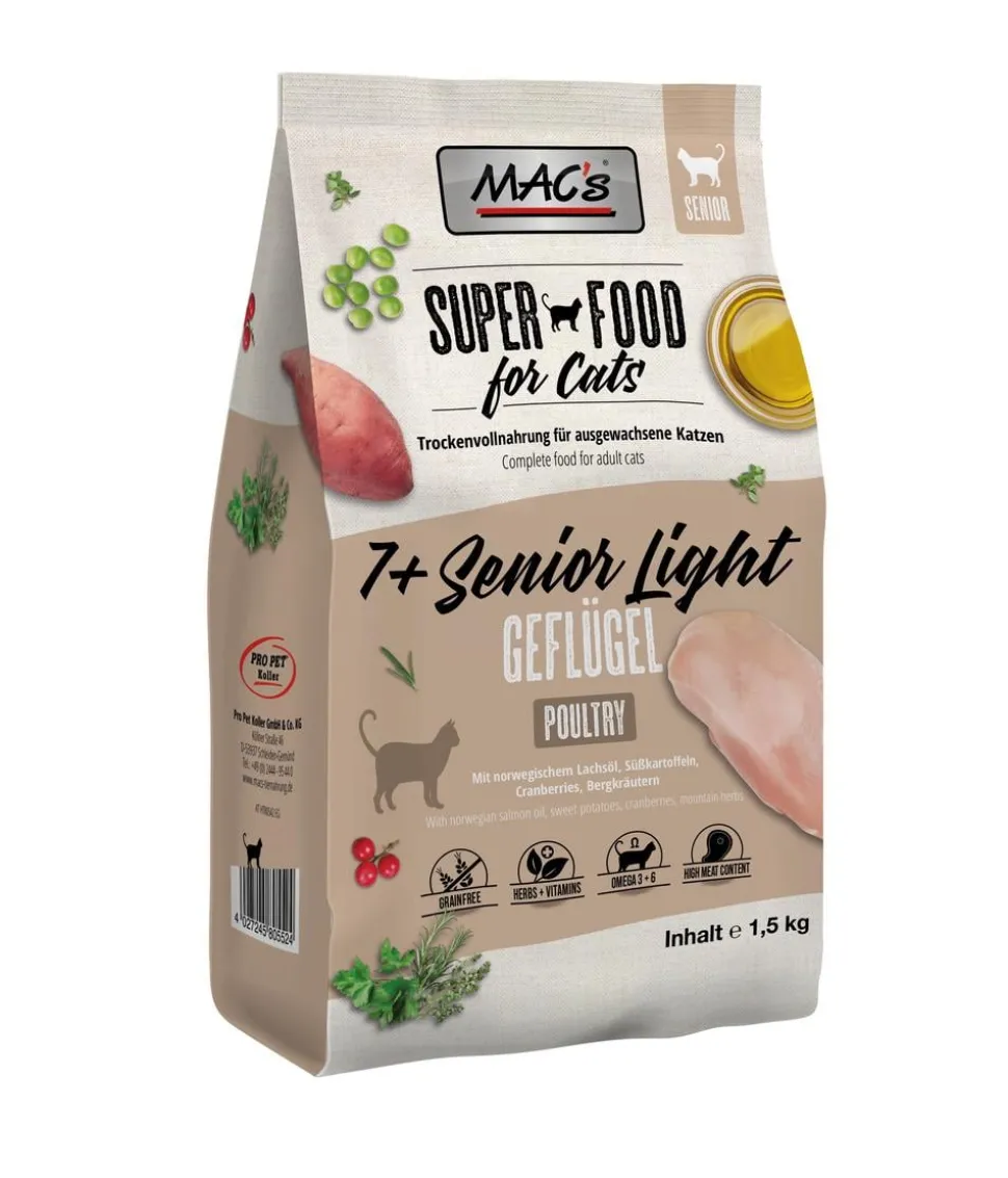 MAC's CAT Trockenfutter für Katzen Senior Light 7+