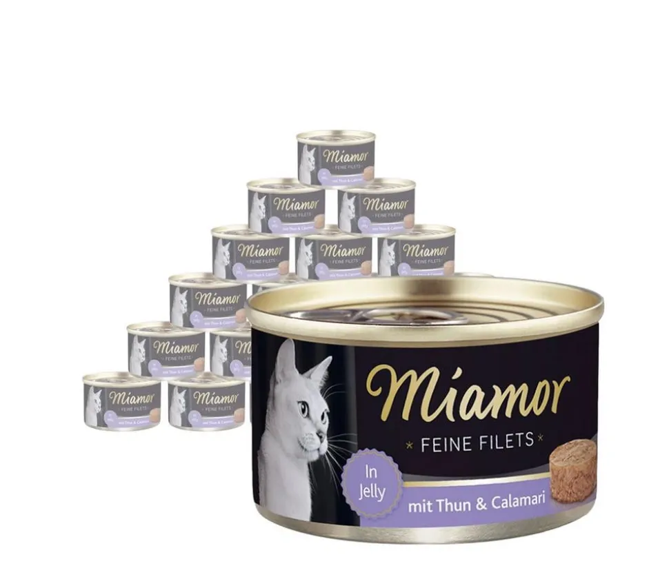 Miamor Nassfutter für Katzen Feine Filets in Jelly, 24 x 100 g