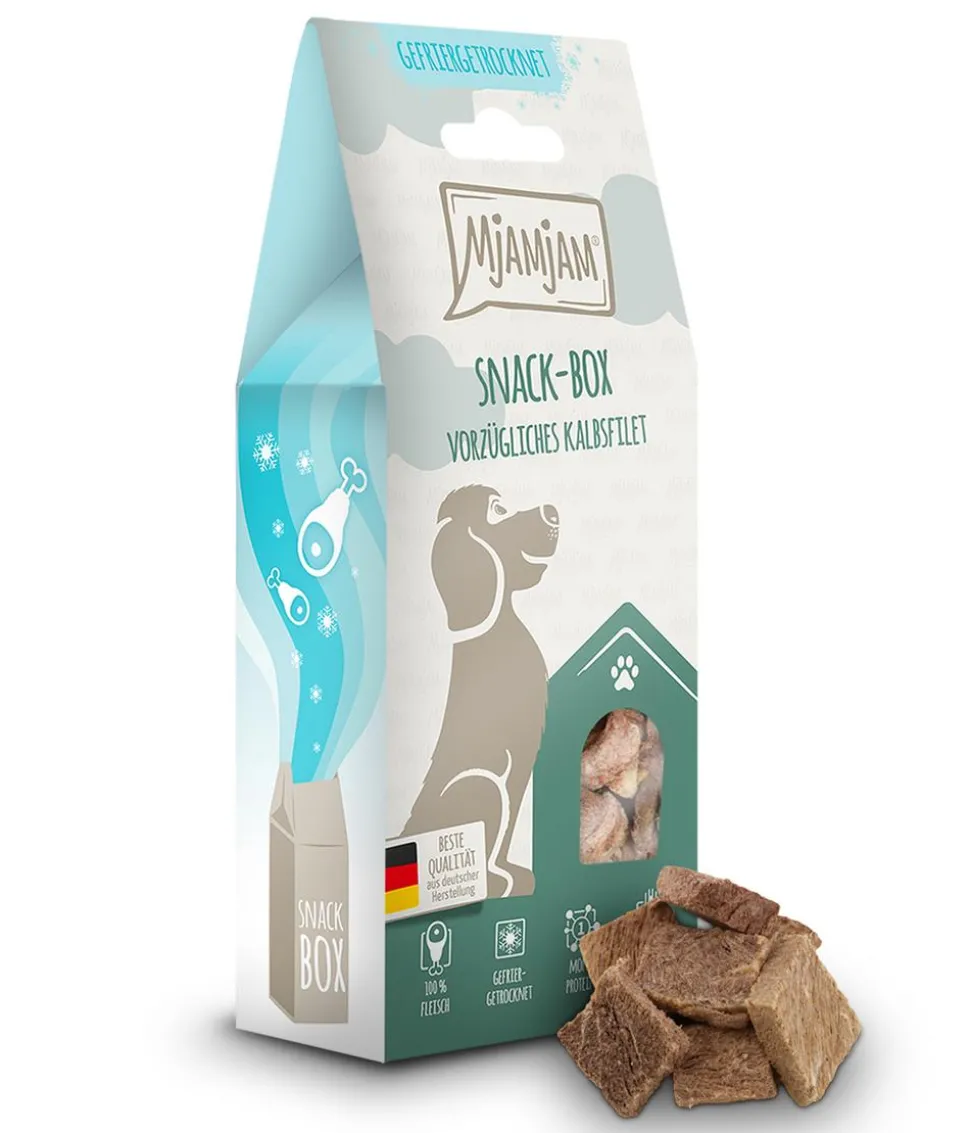MjAMjAM® Hundesnack Snack-Box vorzügliches Kalbsfilet, Adult, 70 g