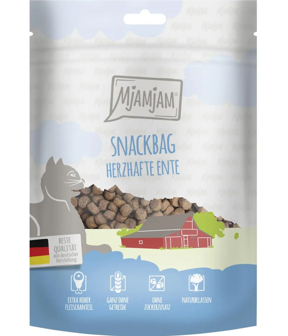 MjAMjAM® Katzensnack Snackbag herzhafte Ente, Adult, 125 g