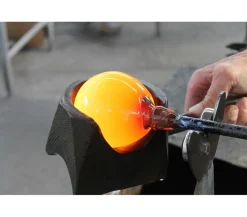 MP Glaszauber Glas-Miniglocke mit Stab, ca. Ø8/H65 cm