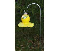 MP Glaszauber Glas-Miniglocke mit Stab, ca. Ø8/H65 cm