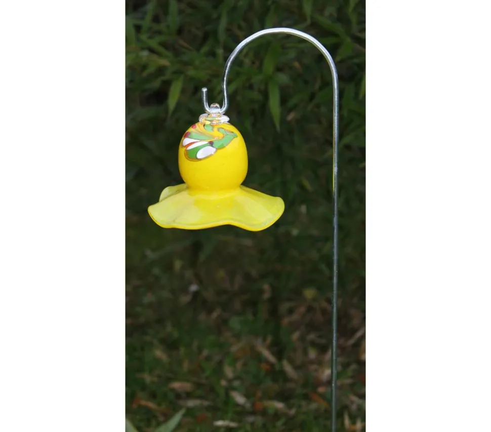 MP Glaszauber Glas-Miniglocke mit Stab, ca. Ø8/H65 cm