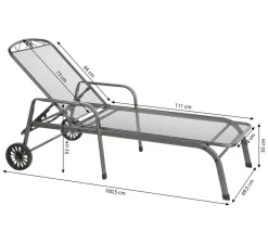 MWH Gartenliege Savoy, ca. B81/H52/T187 cm