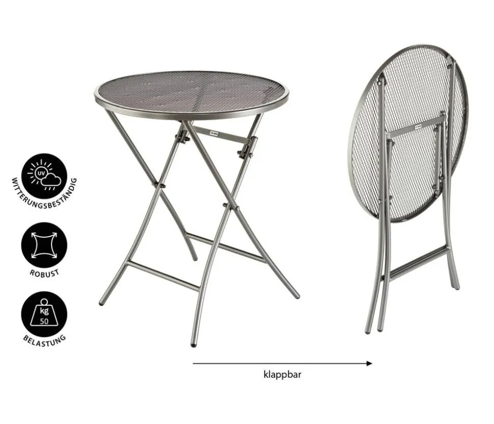 MWH Klapptisch Cafe Latte, ca. Ø60/H72 cm