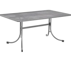 MWH Streckmetalltisch, eisengrau, ca. B160/H74/T90 cm