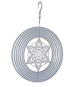 NATURE'S MELODY Windspiel Cosmo Mandala, Ø 20 x 29,3 cm, silber