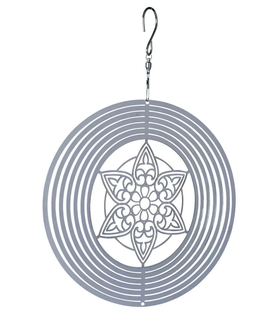NATURE'S MELODY Windspiel Cosmo Mandala, Ø 20 x 29,3 cm, silber