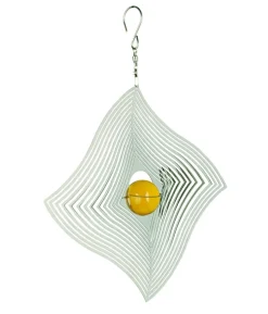 NATURE'S MELODY Windspiel Cosmo Diamant-Welle, 23,5 x 4,5 x 32 cm, silber/gelb