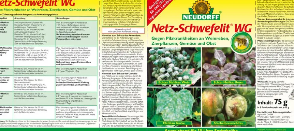 Neudorff Netz-Schwefelit® WG, 5 x 15 g