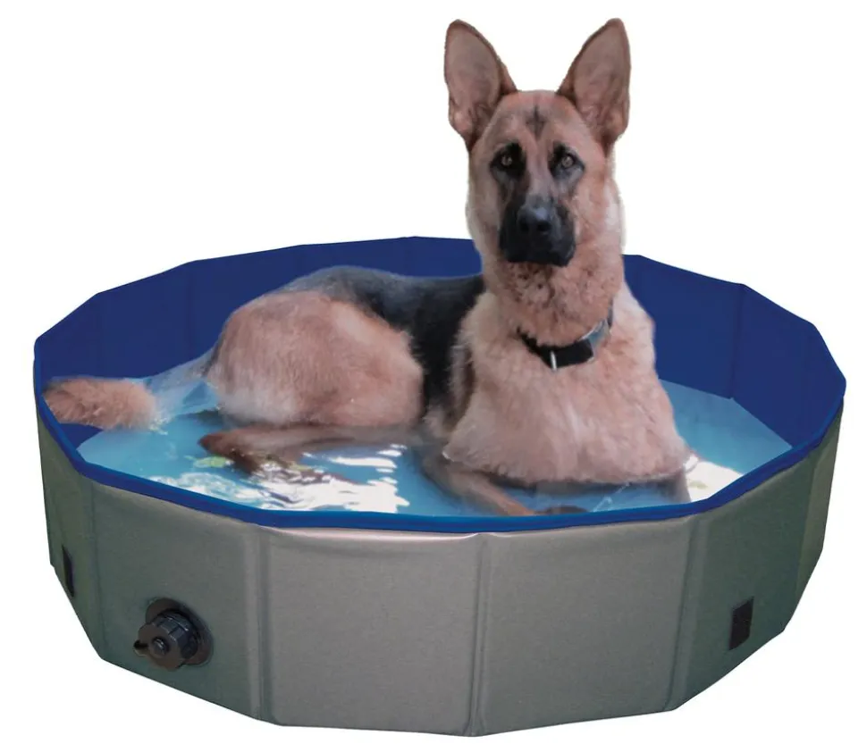 Nobby Hundepool, rund, blau/grau