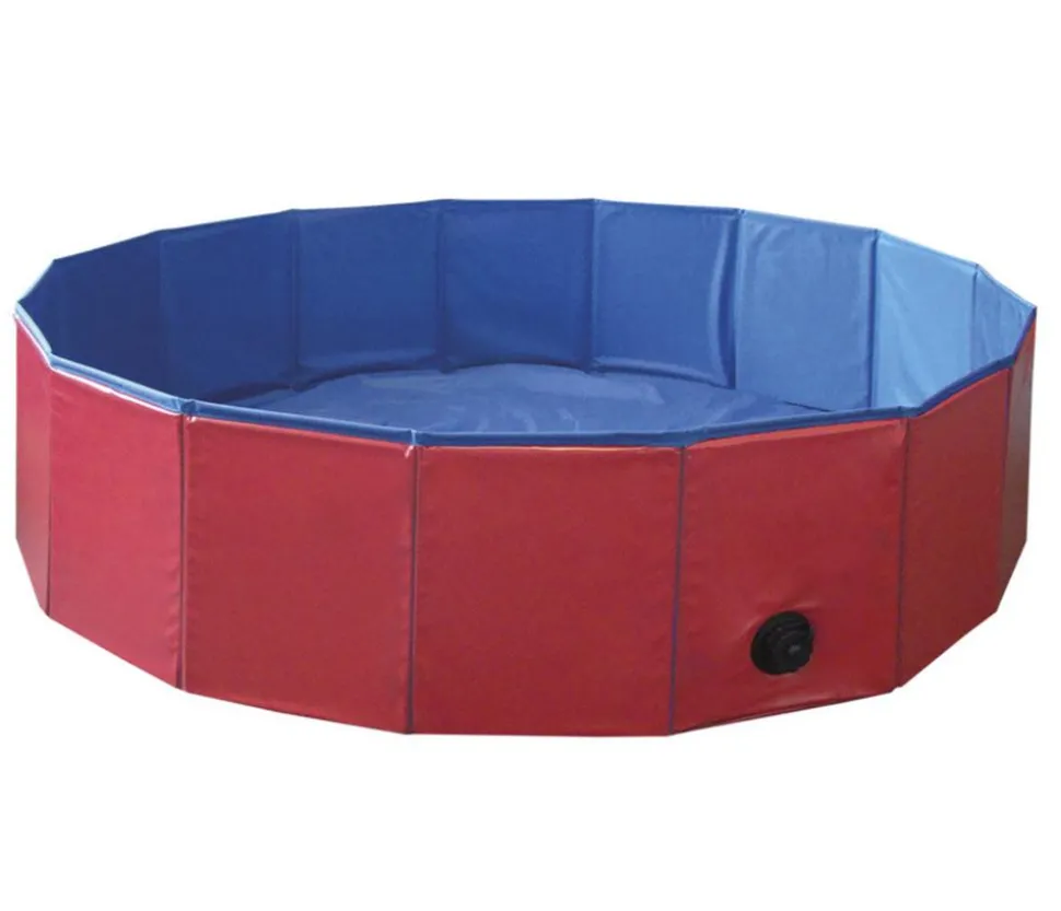 Nobby Hundepool, rund, rot/blau ca. Ø120/H30 cm