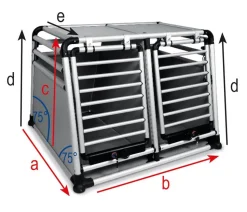 Nobby Hundetransportbox Round Corner Doppelbox, ca. B96,5/H68,6/T83,5 cm