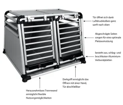 Nobby Hundetransportbox Round Corner Doppelbox, ca. B96,5/H68,6/T83,5 cm
