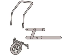 Nobby Jogger-Umbausatz für Fahrradanhänger M