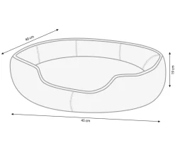 Nobby Komfortbett Anda, oval, beige