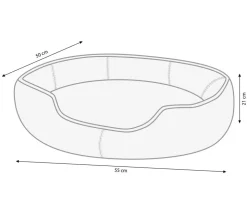 Nobby Komfortbett Anda, oval, grau