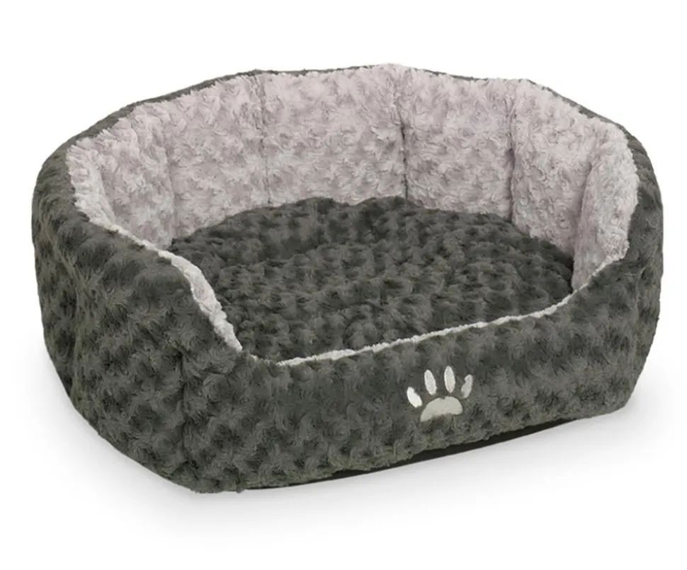 Nobby Komfortbett Seoli, oval, grau