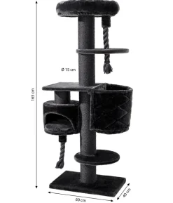 Nobby Kratzbaum Cupid XL, dunkelgrau, ca. B60/H165/T40 cm