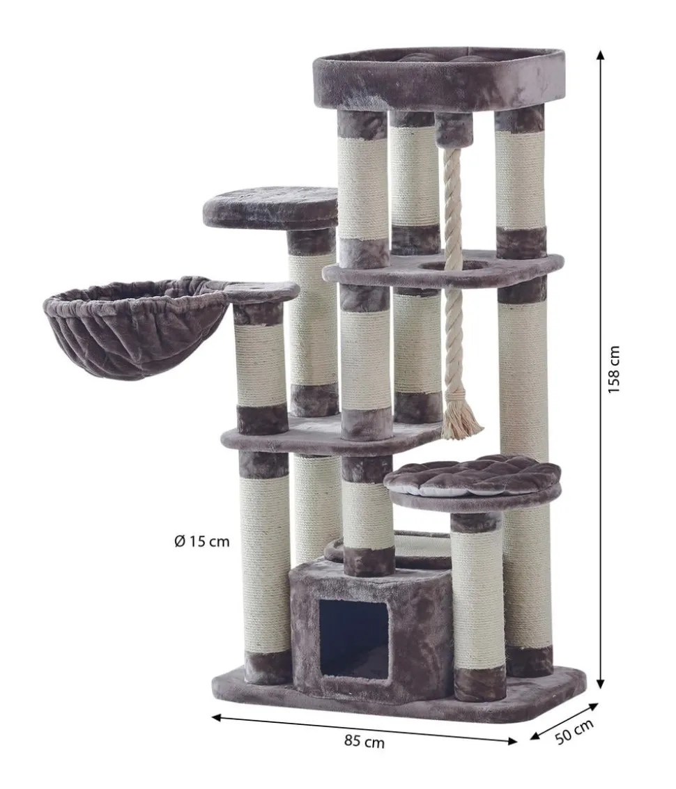 Nobby Kratzbaum Fredo, dunkelbraun, ca. B85/H158/T50 cm