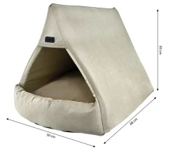 Nobby Kuschelhöhle Nurda, rechteckig, beige, ca. B50/H50/T68 cm